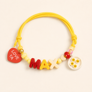 Custom beaded dog initial collar product photo