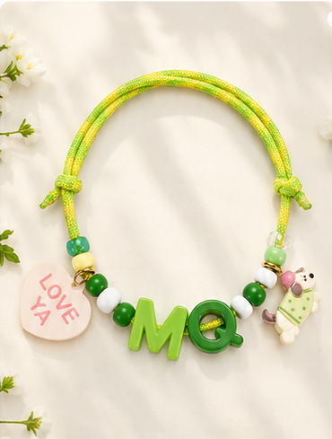 Custom Beaded Dog Initial Collar