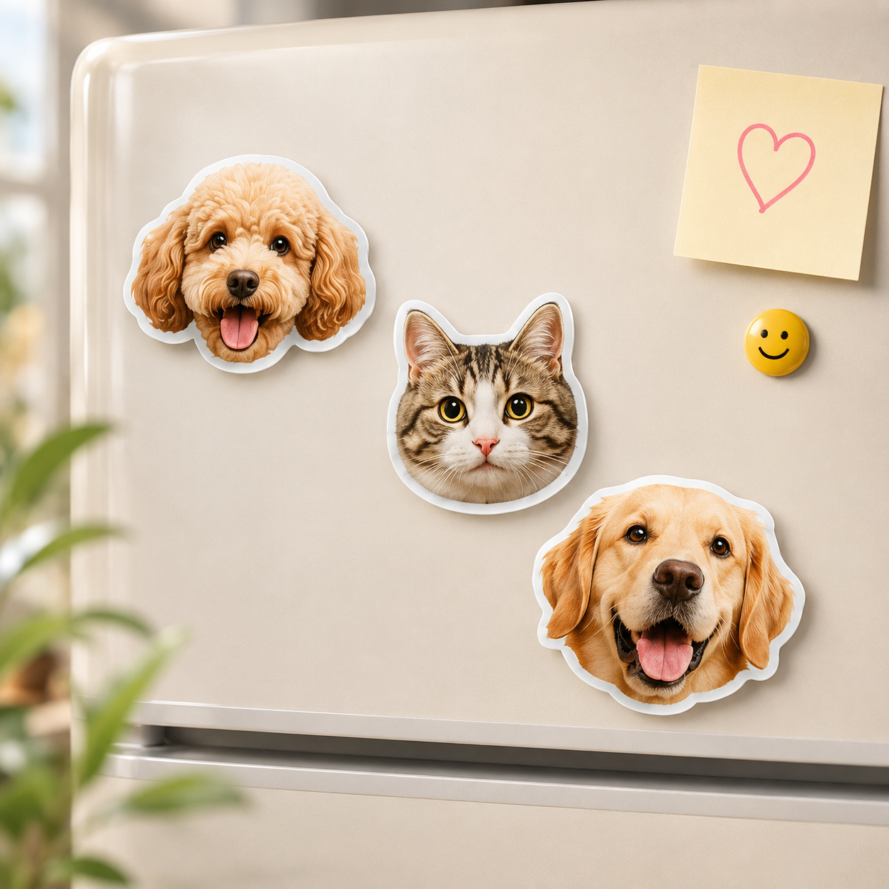 Product gallery main pet magnets on fridge