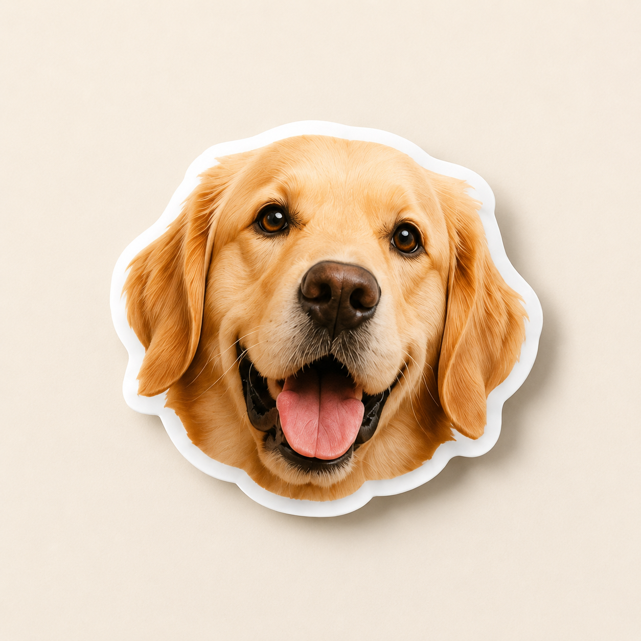 Golden dog magnet